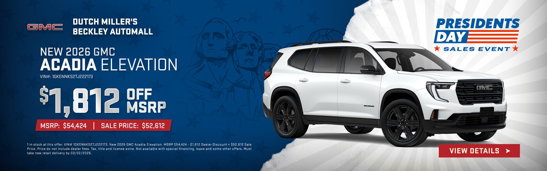 2026 GMC Acadia Elevation