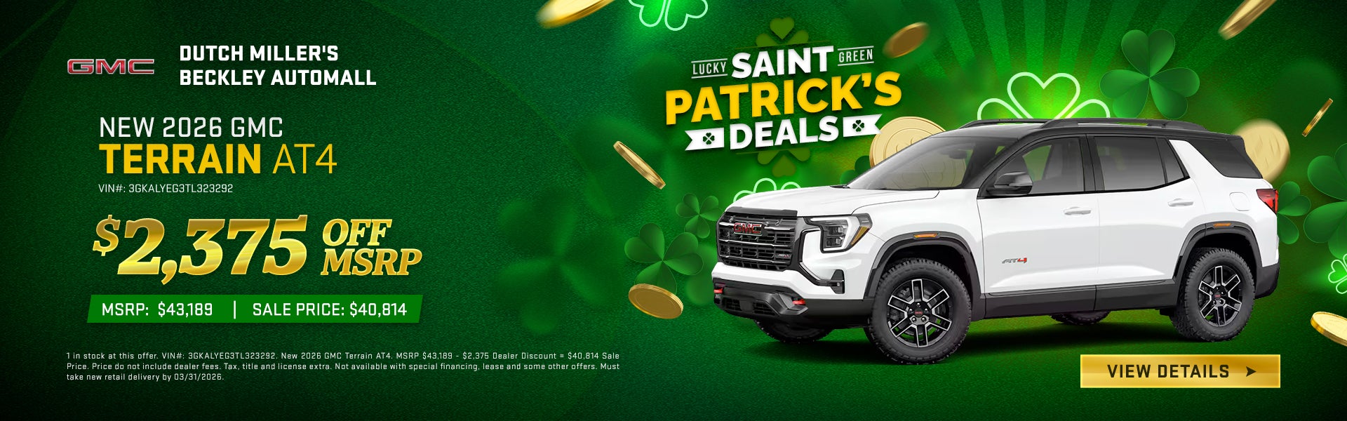 New 2026 GMC Terrain AT4