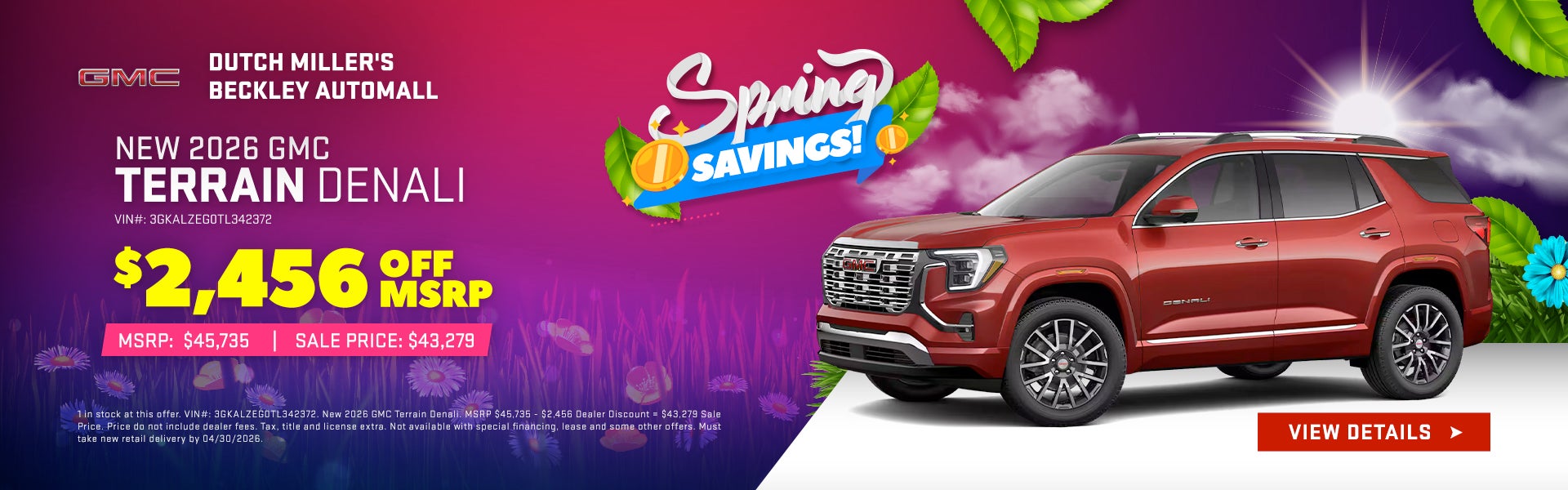 New 2026 GMC Terrain Denali