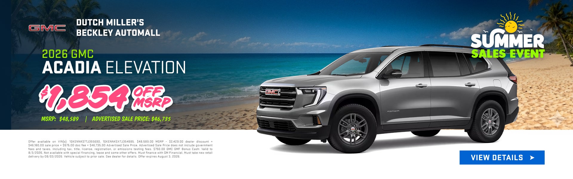 New 2026 GMC Acadia Elevation