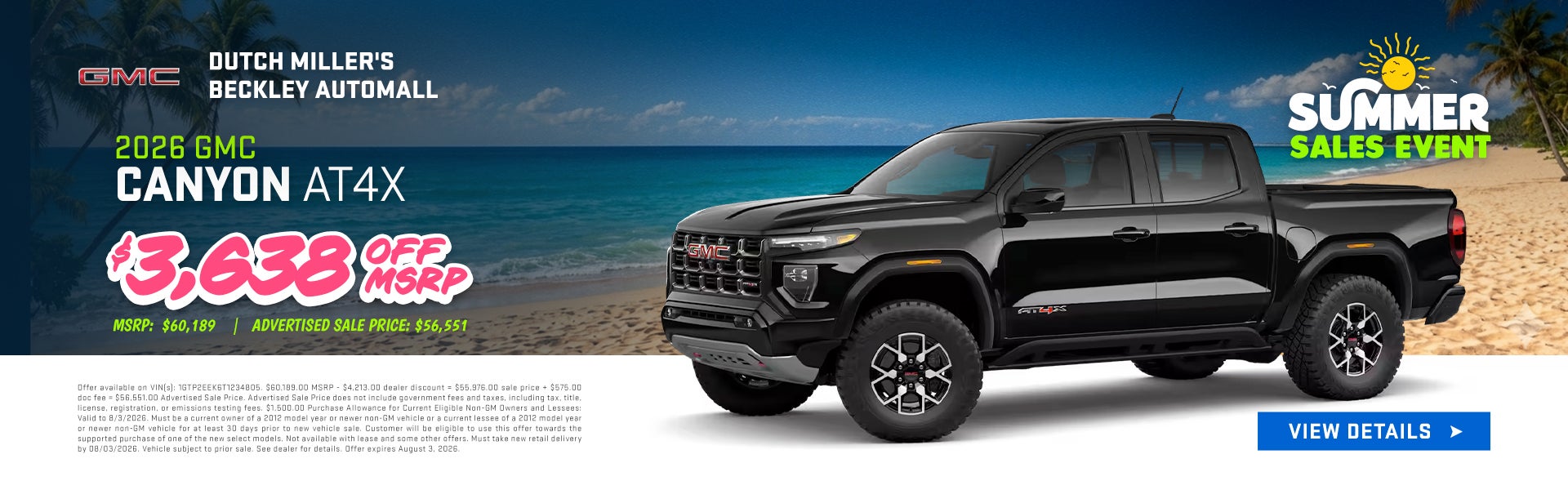 New 2026 GMC Canyon AT4X